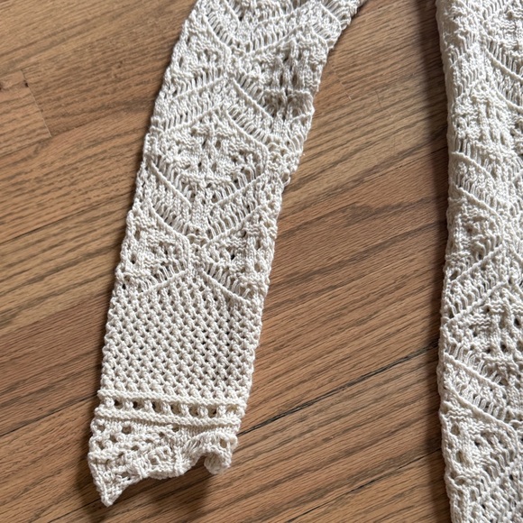 NWT Cream Crochet Duster Cardigan Size XS - Picture 4 of 6